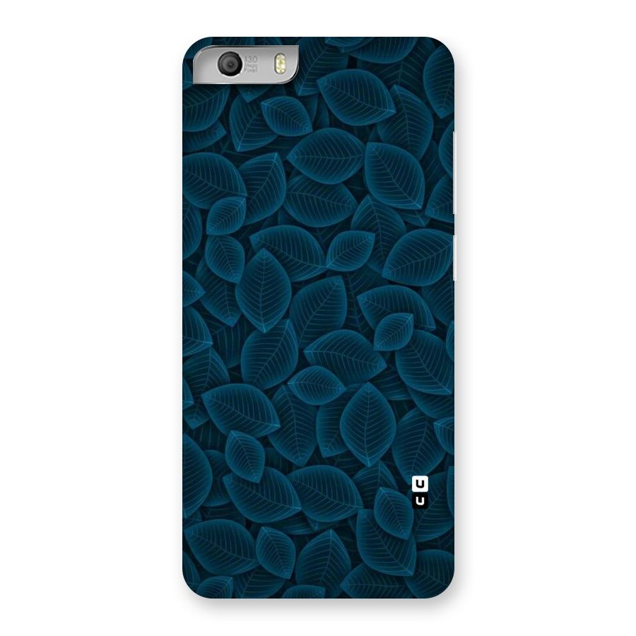 Blue Thin Leaves Back Case for Micromax Canvas Knight 2