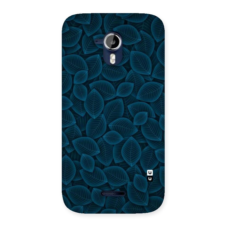 Blue Thin Leaves Back Case for Micromax Canvas Magnus A117