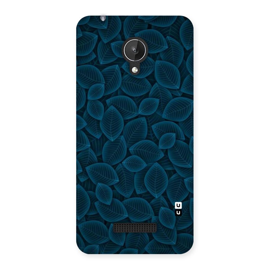 Blue Thin Leaves Back Case for Micromax Canvas Spark Q380