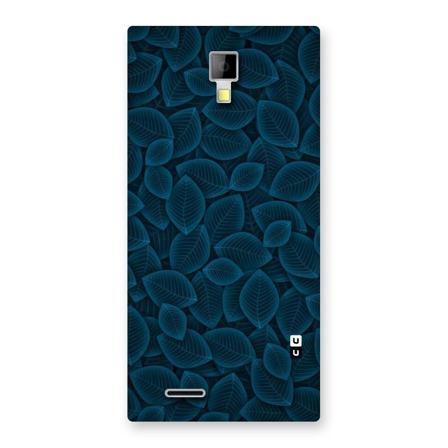 Blue Thin Leaves Back Case for Micromax Canvas Xpress A99
