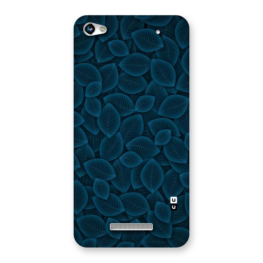 Blue Thin Leaves Back Case for Micromax Hue 2