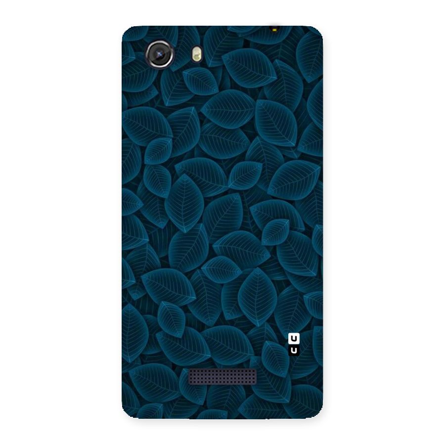 Blue Thin Leaves Back Case for Micromax Unite 3