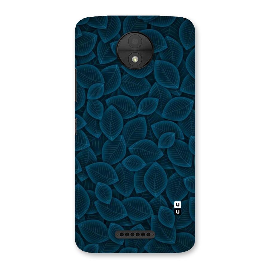 Blue Thin Leaves Back Case for Moto C