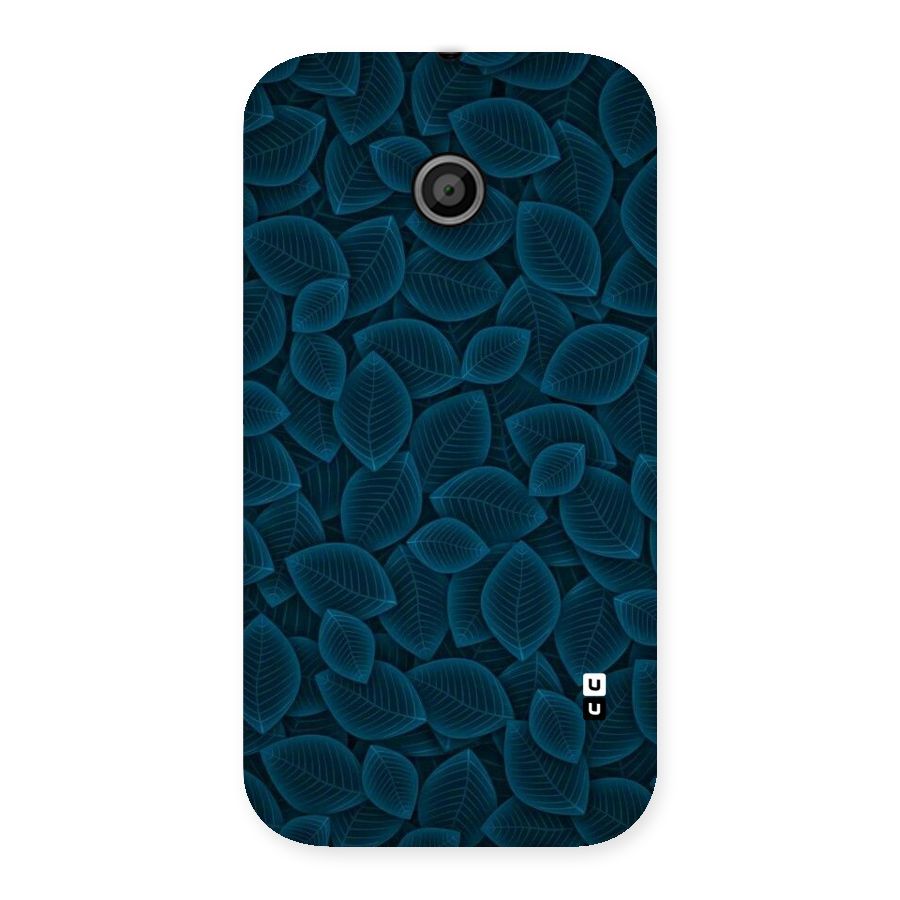 Blue Thin Leaves Back Case for Moto E