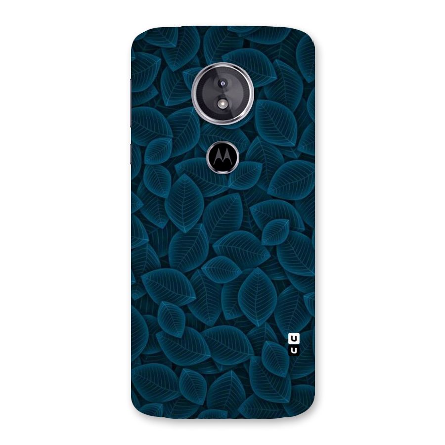 Blue Thin Leaves Back Case for Moto E5