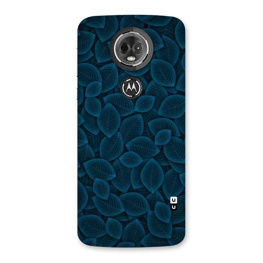 Blue Thin Leaves Back Case for Moto E5 Plus