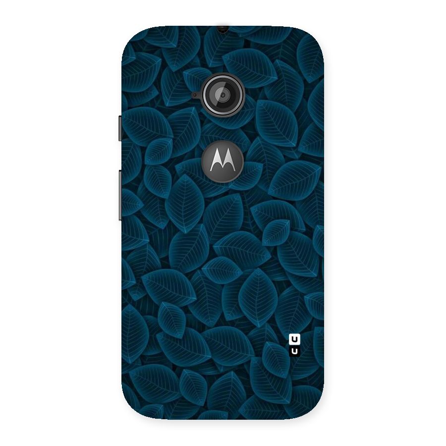 Blue Thin Leaves Back Case for Moto E 2nd Gen