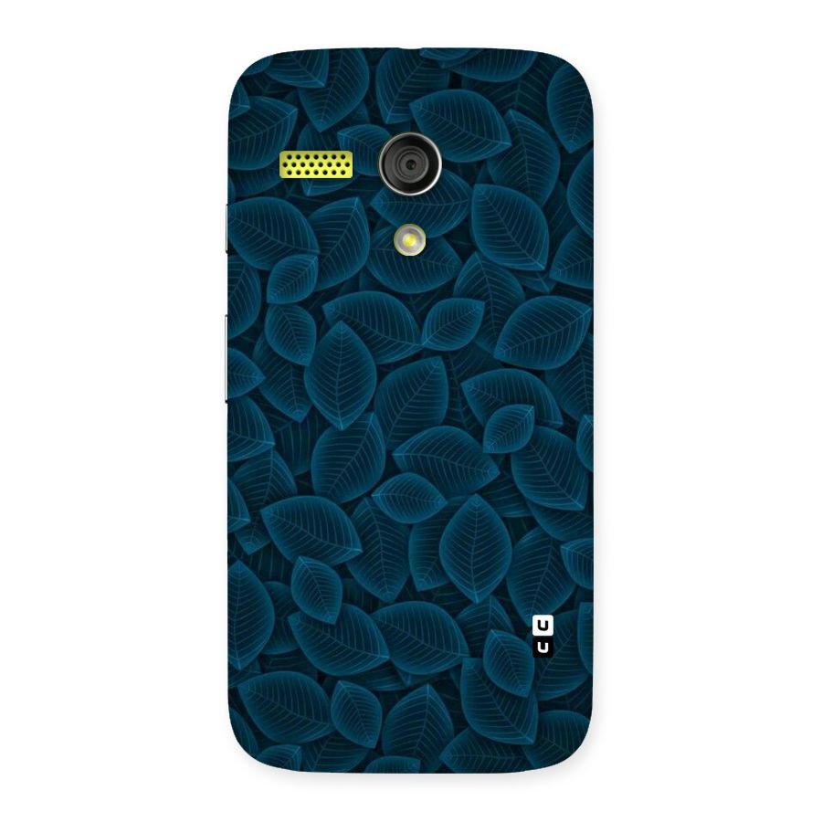 Blue Thin Leaves Back Case for Moto G