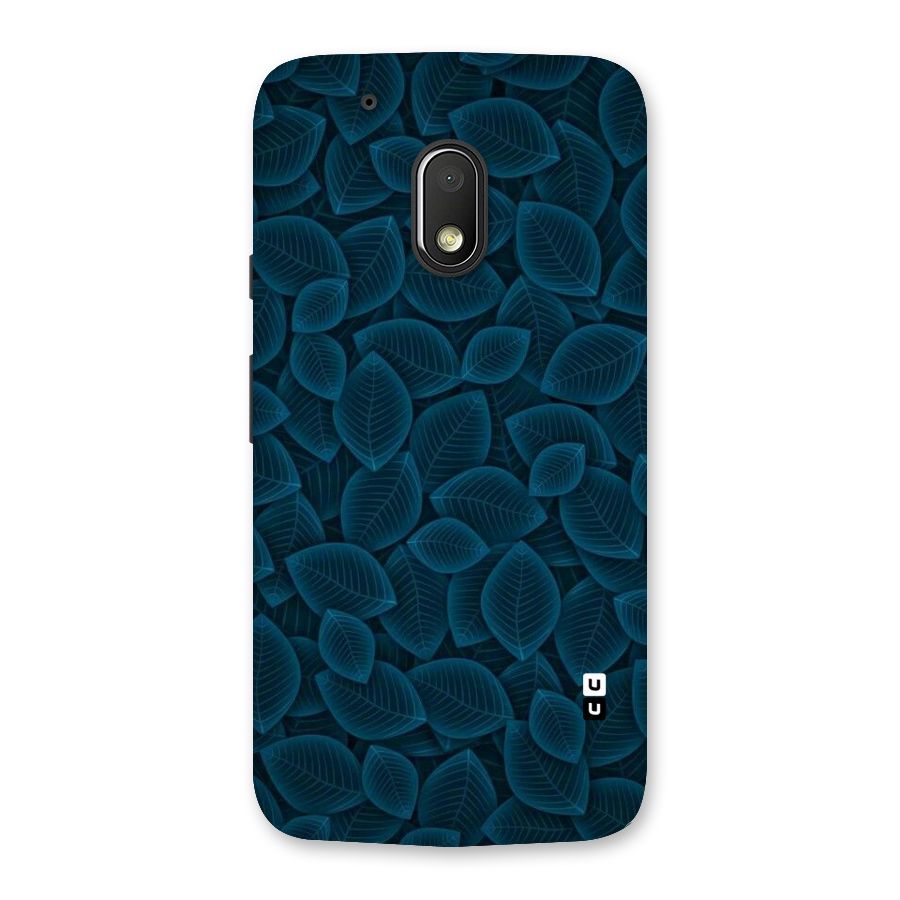 Blue Thin Leaves Back Case for Moto G4 Play
