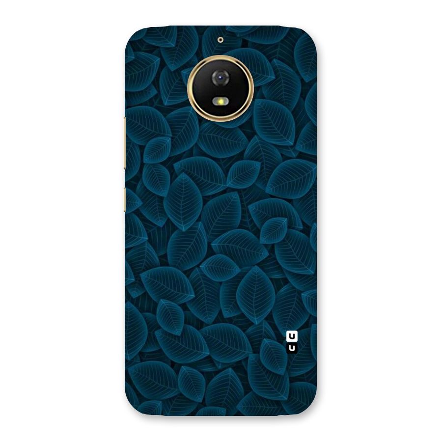 Blue Thin Leaves Back Case for Moto G5s