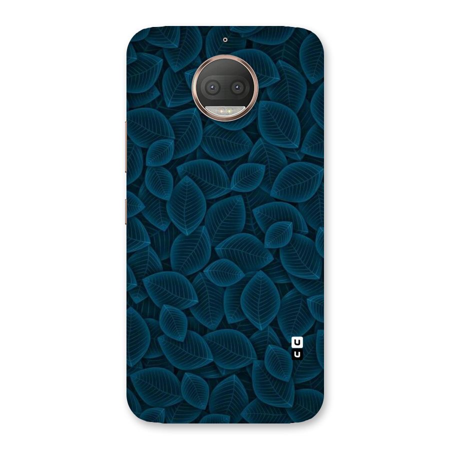 Blue Thin Leaves Back Case for Moto G5s Plus