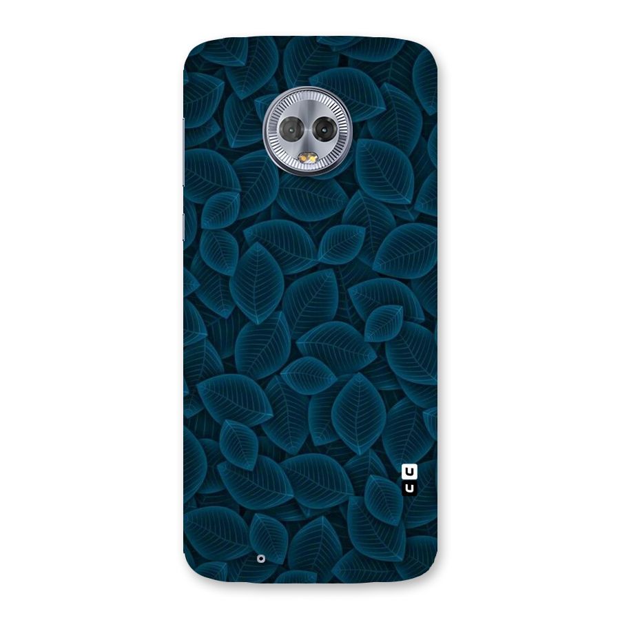 Blue Thin Leaves Back Case for Moto G6