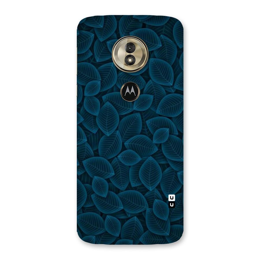 Blue Thin Leaves Back Case for Moto G6 Play