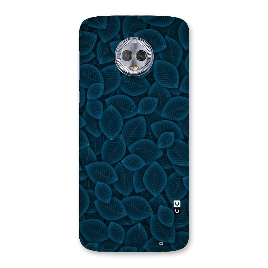 Blue Thin Leaves Back Case for Moto G6 Plus