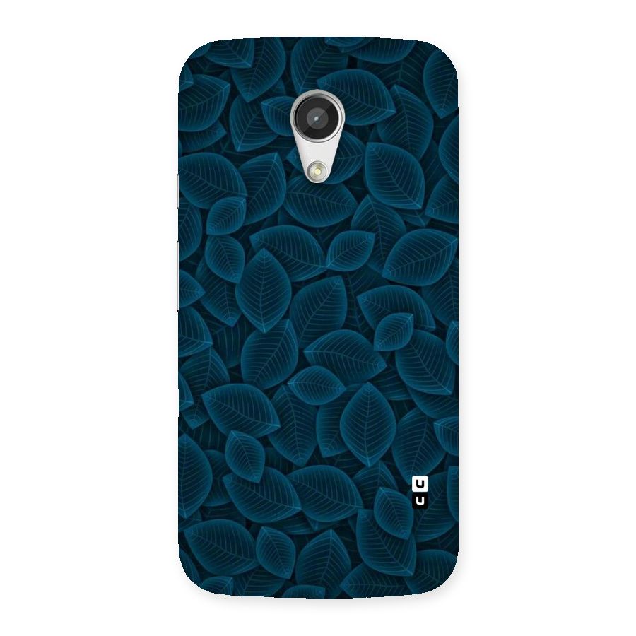 Blue Thin Leaves Back Case for Moto G 2nd Gen