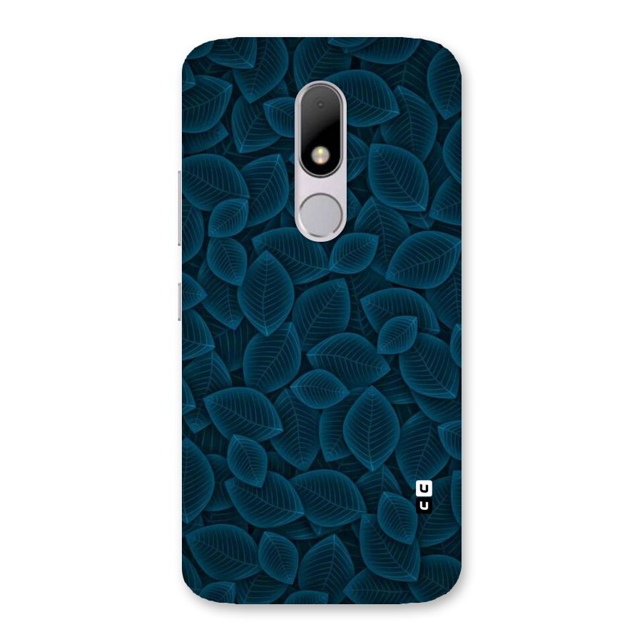 Blue Thin Leaves Back Case for Moto M