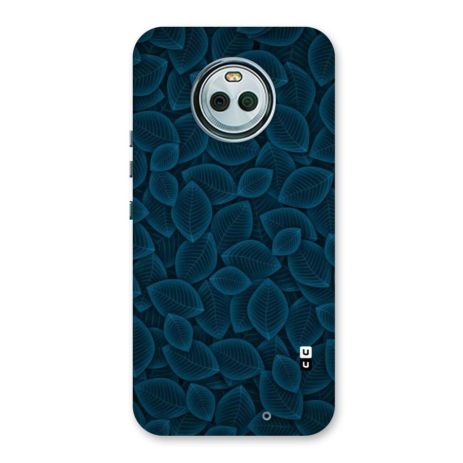 Blue Thin Leaves Back Case for Moto X4