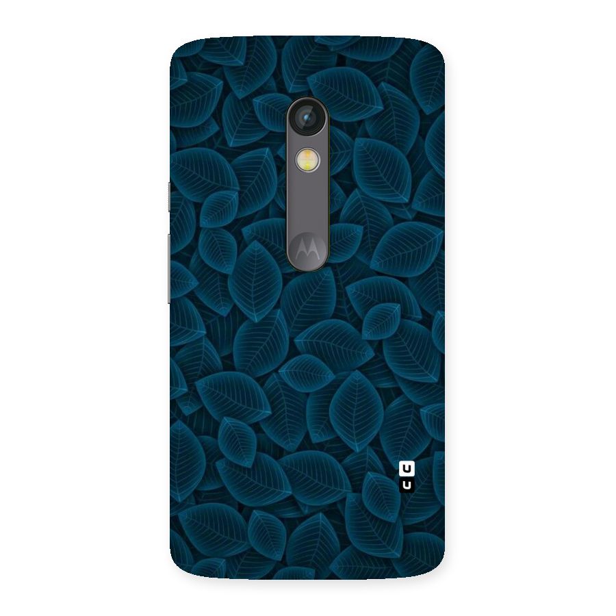 Blue Thin Leaves Back Case for Moto X Play