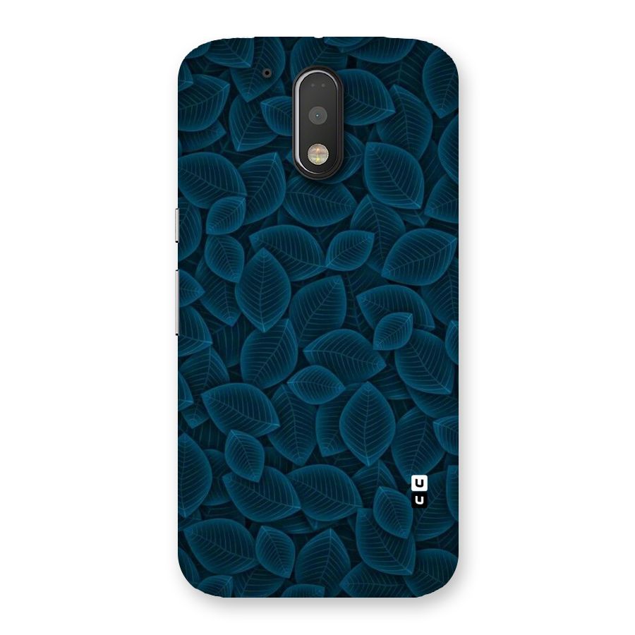 Blue Thin Leaves Back Case for Motorola Moto G4 Plus