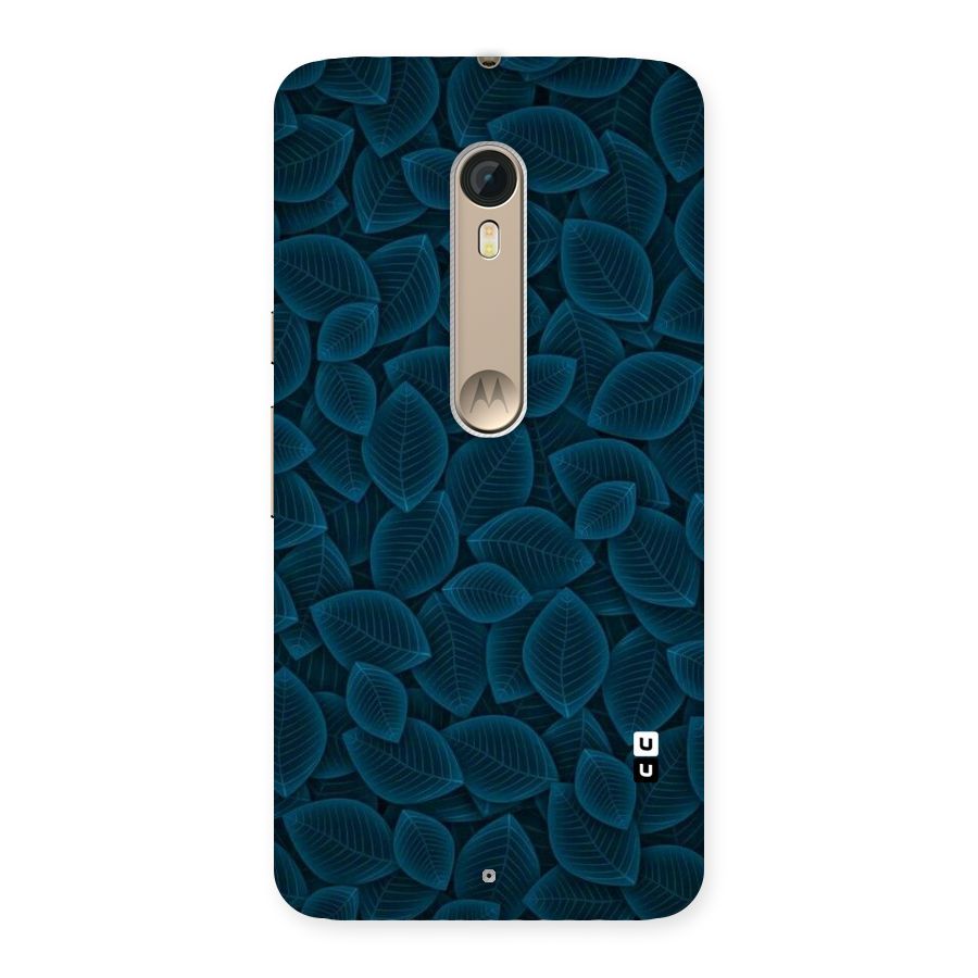 Blue Thin Leaves Back Case for Motorola Moto X Style