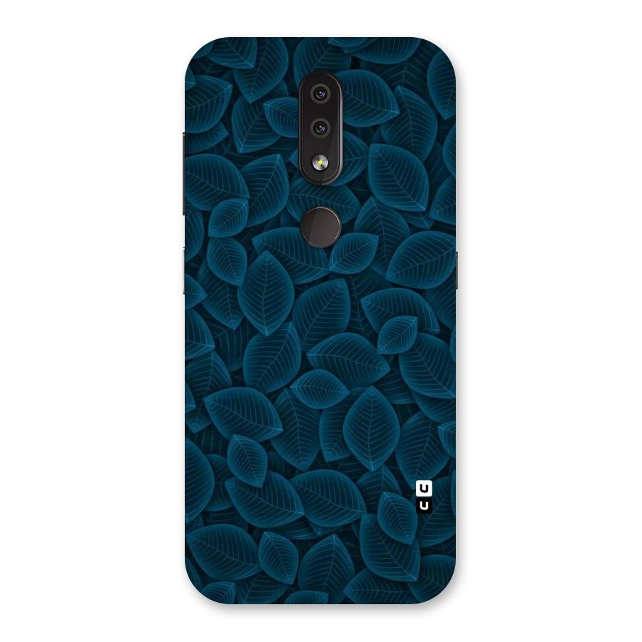 Blue Thin Leaves Back Case for Nokia 4.2