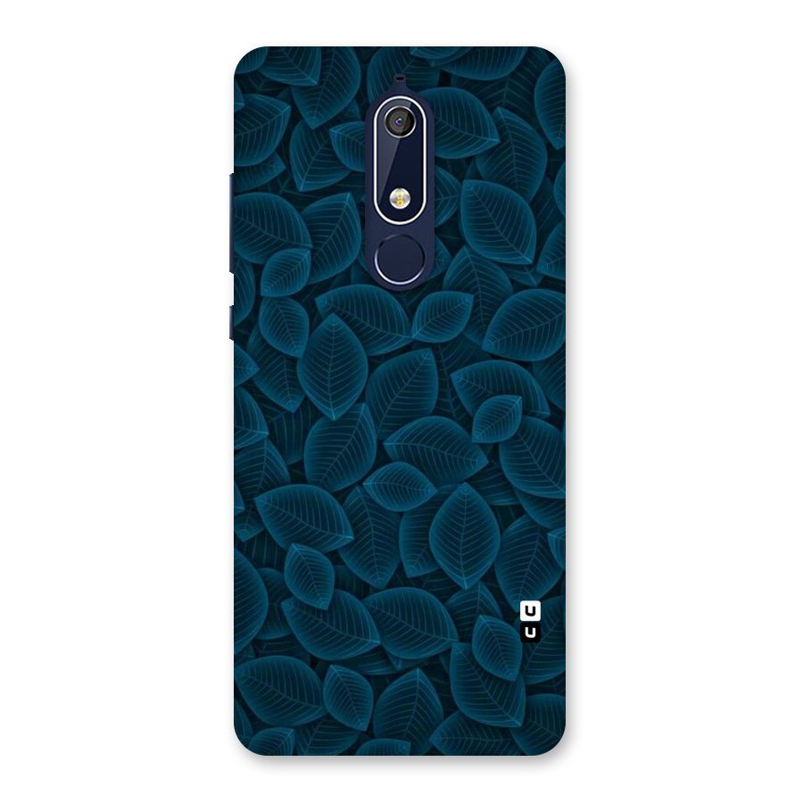 Blue Thin Leaves Back Case for Nokia 5.1