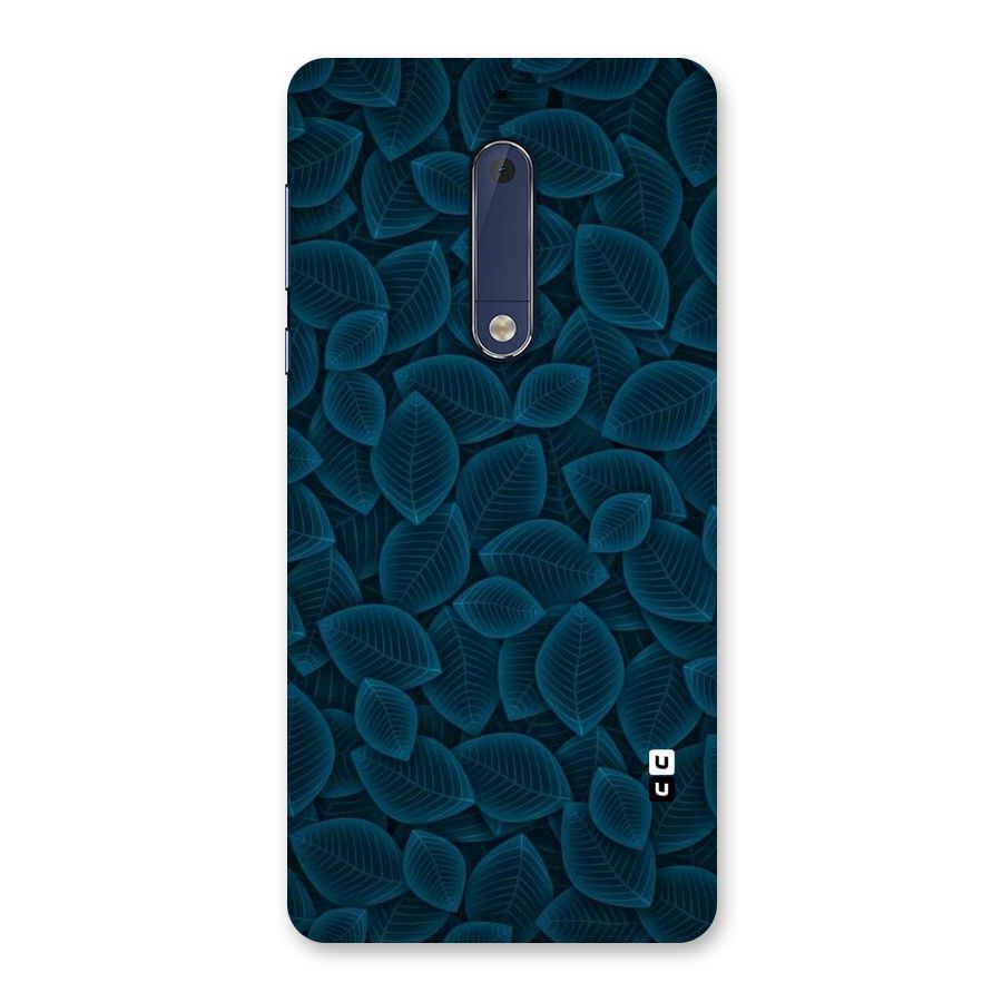 Blue Thin Leaves Back Case for Nokia 5