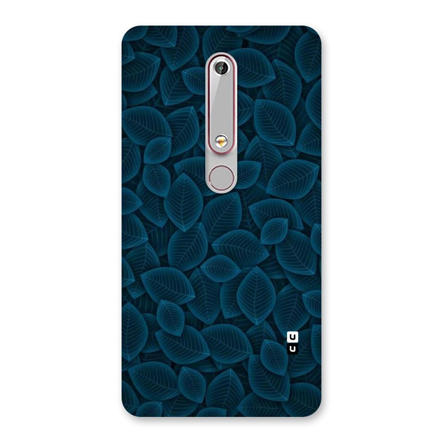 Blue Thin Leaves Back Case for Nokia 6.1