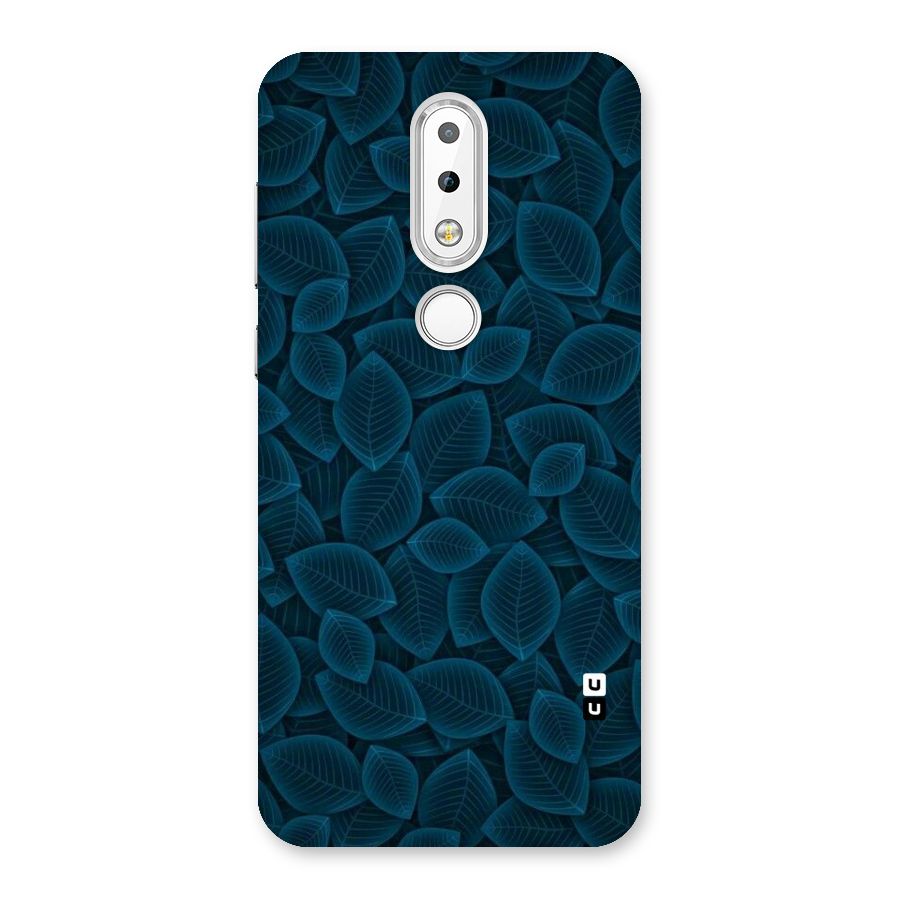 Blue Thin Leaves Back Case for Nokia 6.1 Plus