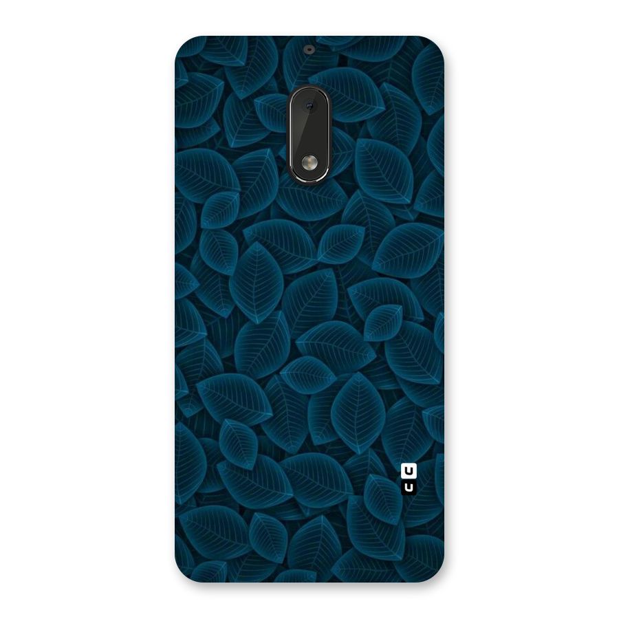 Blue Thin Leaves Back Case for Nokia 6