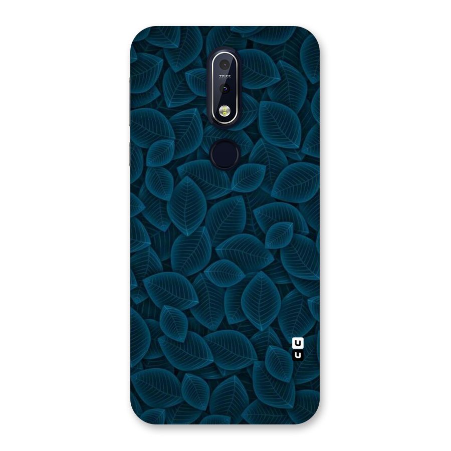 Blue Thin Leaves Back Case for Nokia 7.1