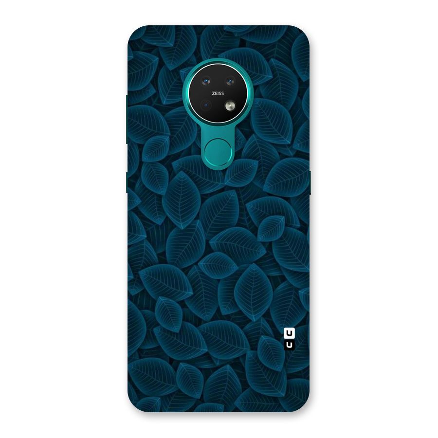 Blue Thin Leaves Back Case for Nokia 7.2
