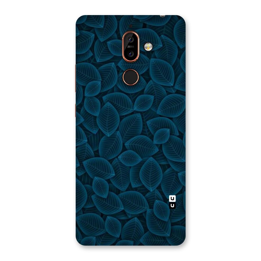 Blue Thin Leaves Back Case for Nokia 7 Plus