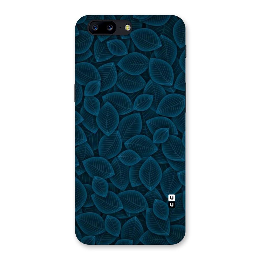 Blue Thin Leaves Back Case for OnePlus 5