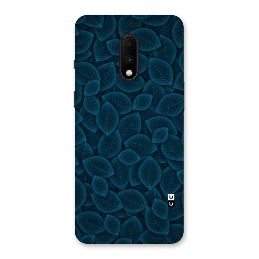 Blue Thin Leaves Back Case for OnePlus 7