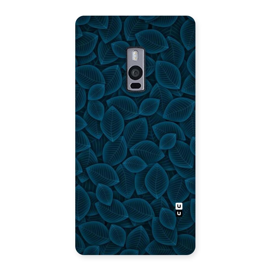 Blue Thin Leaves Back Case for OnePlus Two
