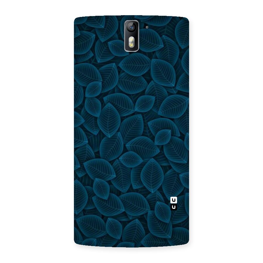 Blue Thin Leaves Back Case for One Plus One