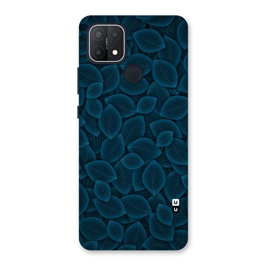 Blue Thin Leaves Back Case for Oppo A15s