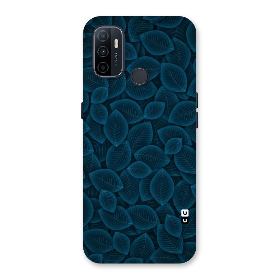 Blue Thin Leaves Back Case for Oppo A32