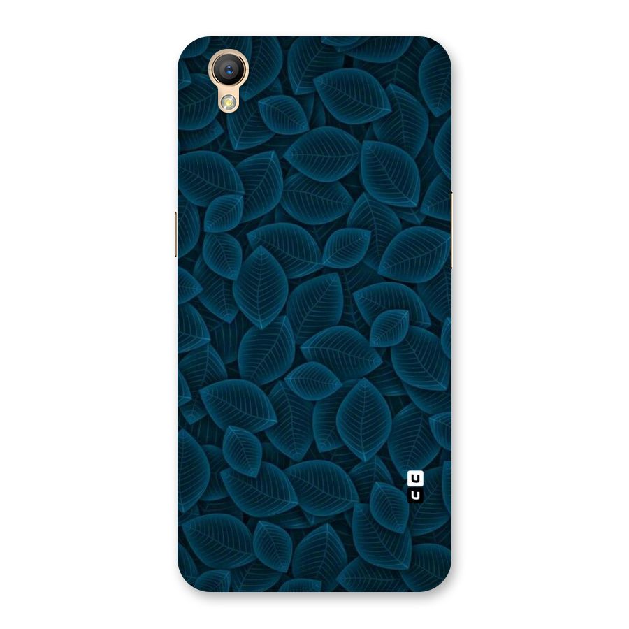 Blue Thin Leaves Back Case for Oppo A37