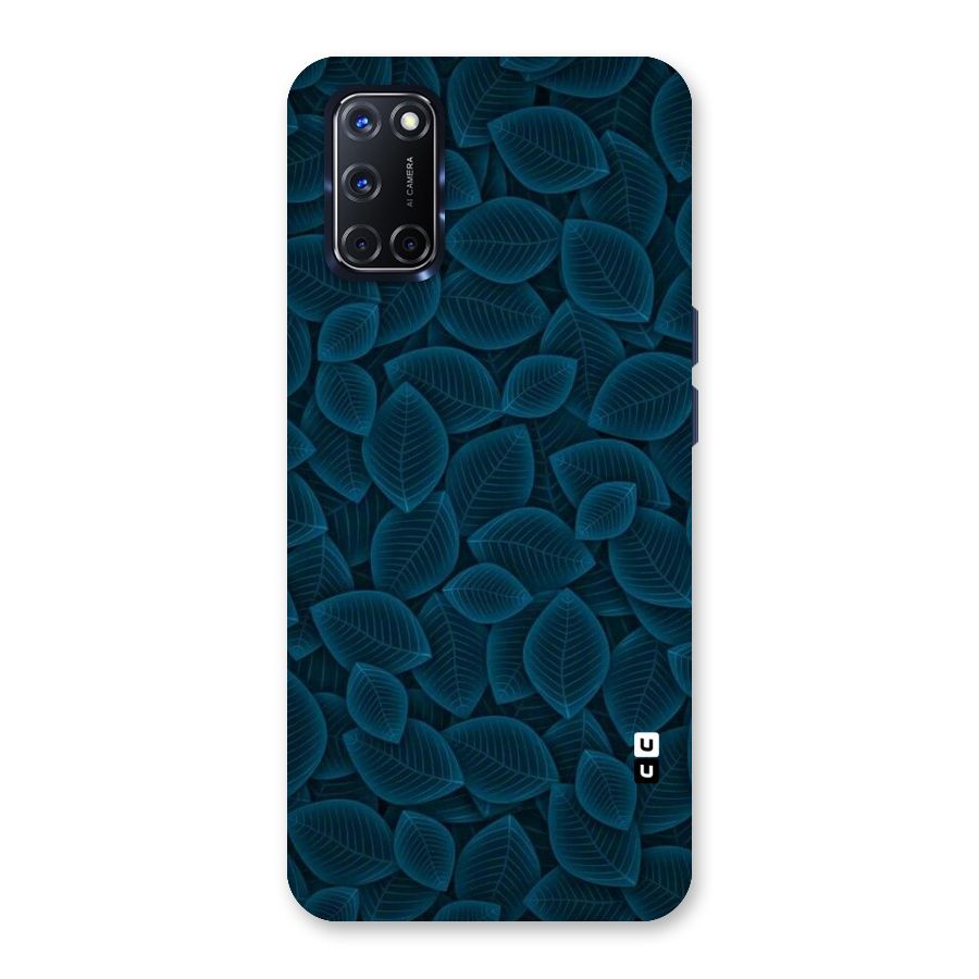 Blue Thin Leaves Back Case for Oppo A52