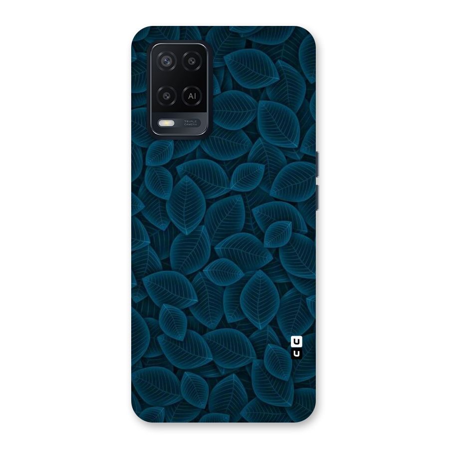 Blue Thin Leaves Back Case for Oppo A54