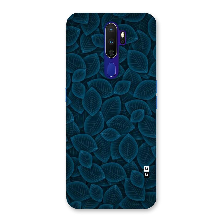Blue Thin Leaves Back Case for Oppo A9 (2020)