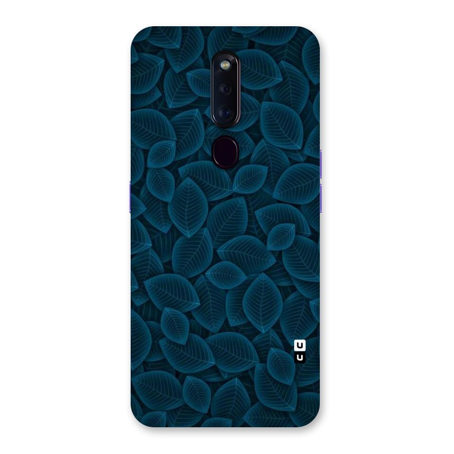 Blue Thin Leaves Back Case for Oppo F11 Pro