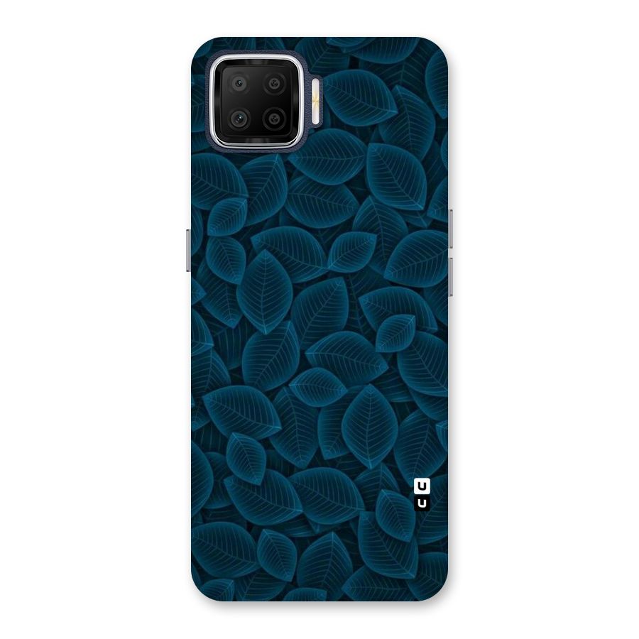 Blue Thin Leaves Back Case for Oppo F17