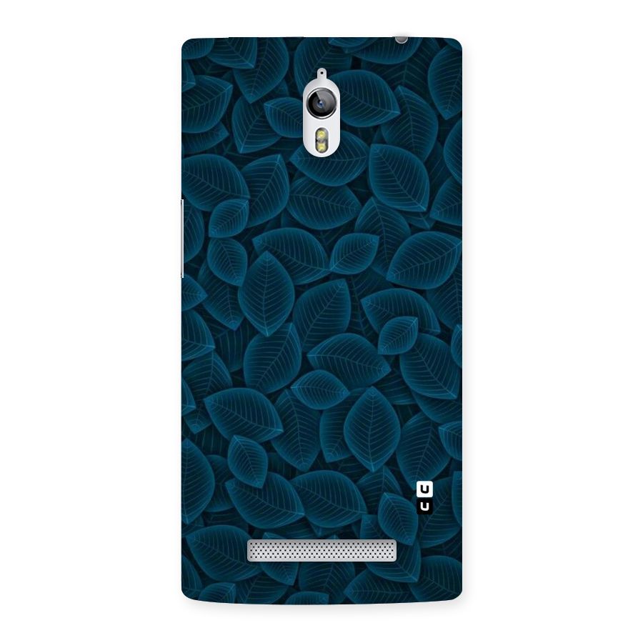Blue Thin Leaves Back Case for Oppo Find 7