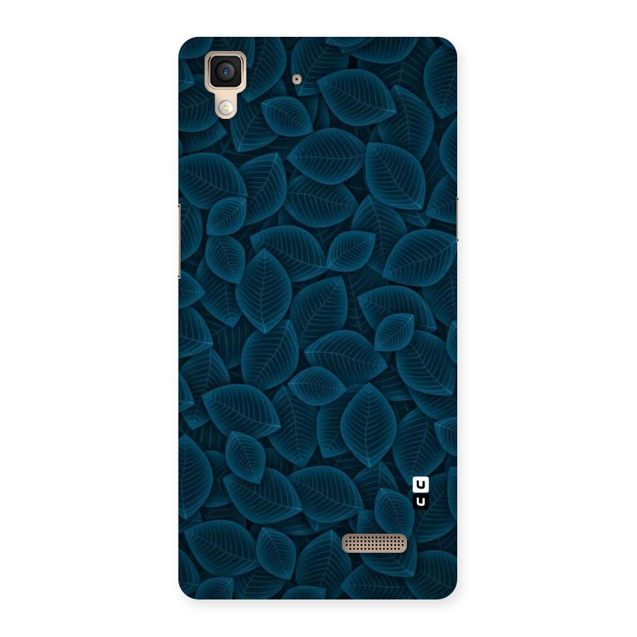 Blue Thin Leaves Back Case for Oppo R7