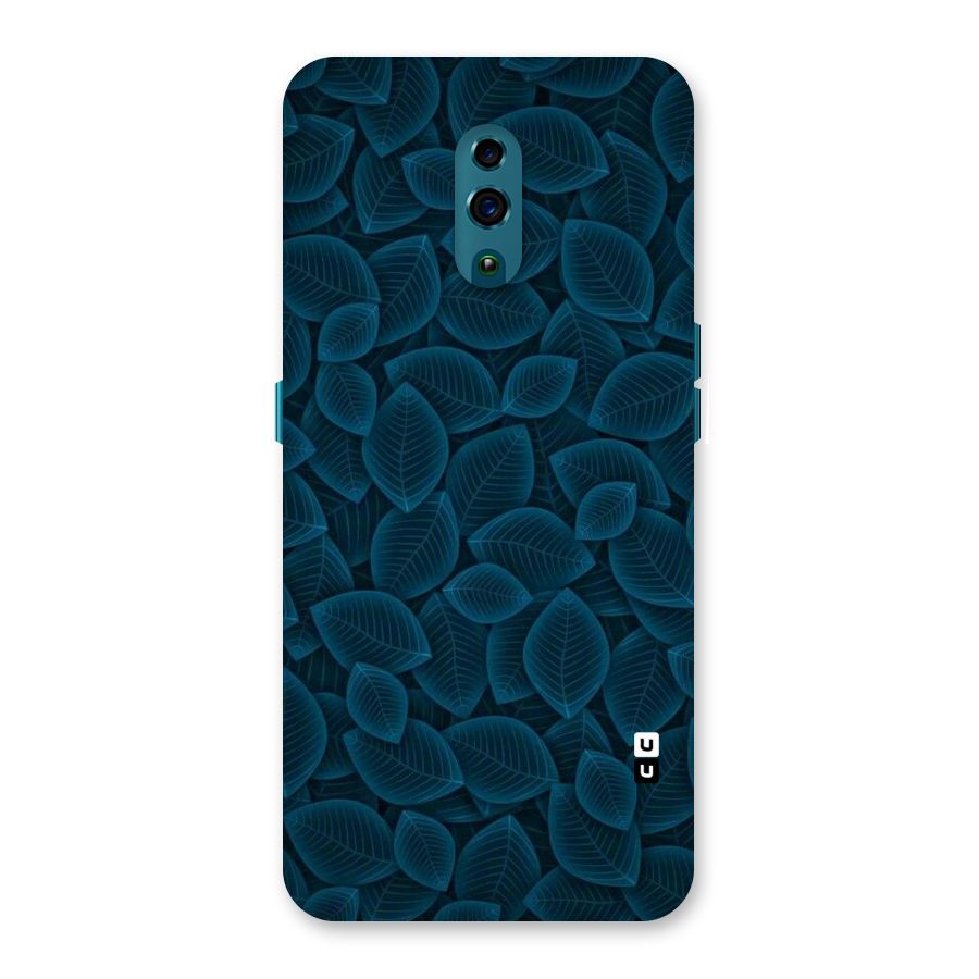 Blue Thin Leaves Back Case for Oppo Reno