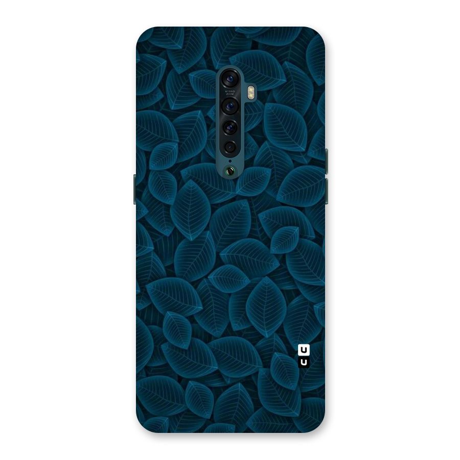 Blue Thin Leaves Back Case for Oppo Reno2