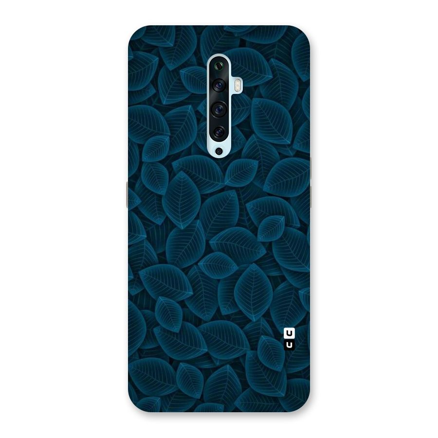 Blue Thin Leaves Back Case for Oppo Reno2 Z